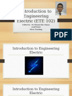 Introduction to Engineering Electric (ETE 102)