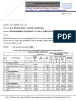 Quotation CT PT Isolators AB Switches DO Fuse Set Horn Gap VCB SMC Boxes Deep Drawn Boxes