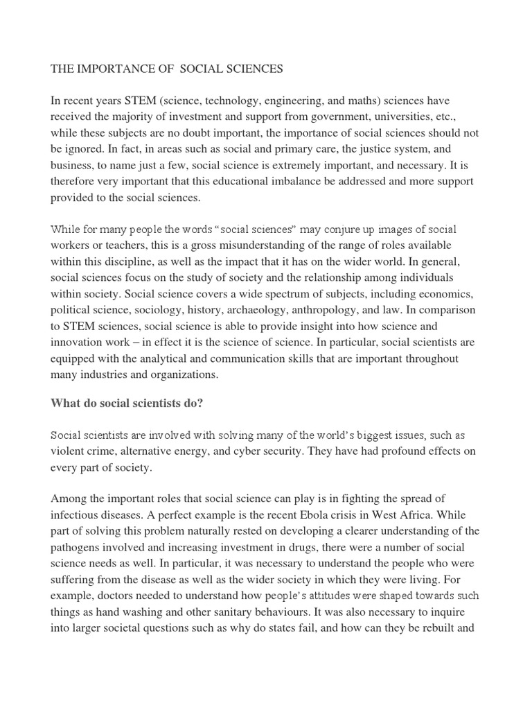 Who Else Wants Info About Why Is Social Science Important In The Contemporary World