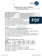 TD Exercices Corrigés Chimie en Solution