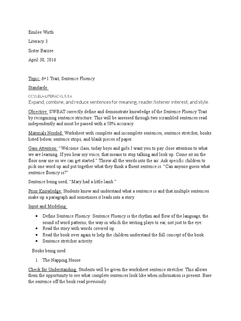 Worksheets Sentence Fluency Worksheets worksheets sentence fluency pureluckrestaurant free library download and 17 best images about 6 1 trait on pinterest samsungblueearth
