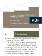 A framework for public policy analysis and policy evaluation