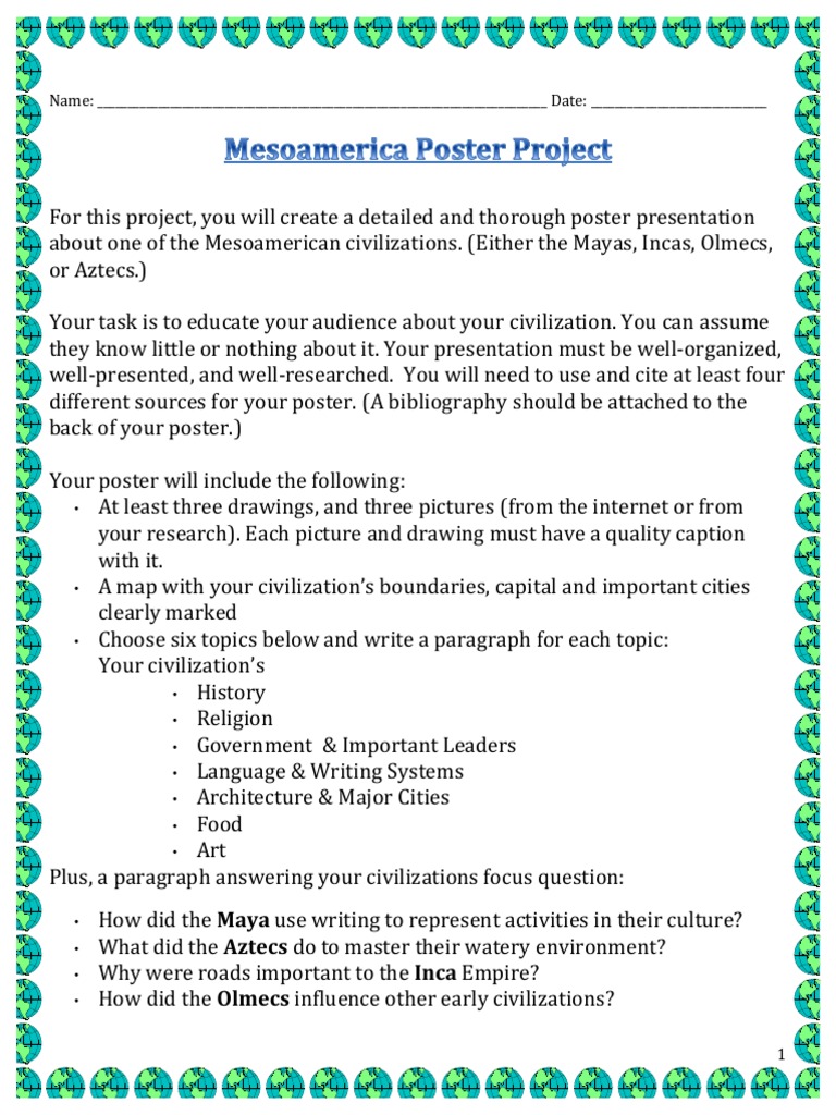 Mesoamerica Poster Project | PDF | Mount Everest | Mesoamerica