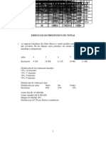 Ejercicios de Presupuesto de Ventas 2 