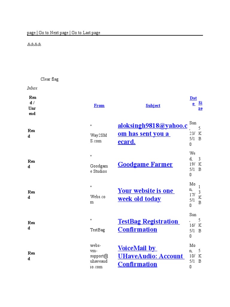 Personal Inbox Overview | PDF | World Wide Web | Web Portals