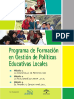 Modulo Programa de Formacion en Gestion de Politicas Educativas Locales