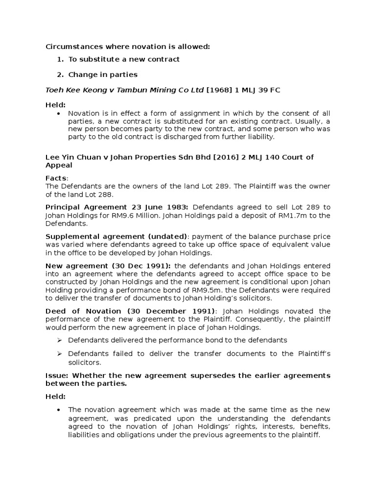 Assignment and novation picture