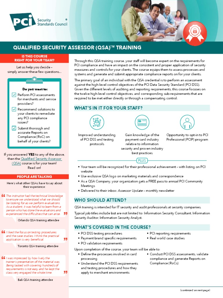 PCI QSA Training Course Description | Payment Card Industry Data ...