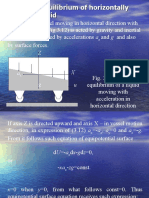 Relative Equilibrium of Horizontally Moving Object