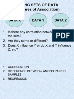 Pairing Sets of Data (Measures of Association) : Data X Data Y Data Z