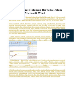 Cara Membuat Halaman Berbeda Dalam Satu File Di Microsoft Word
