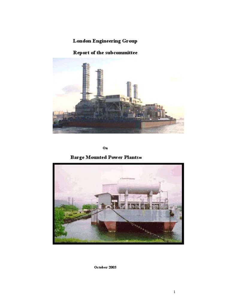Barge Mounted Power Plants Full Paper PDF Power Station Diesel Engine