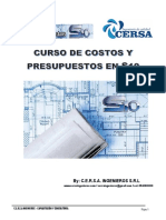 CURSO S10 COSTOS Y PRESUPUESTOS Cersa Ingenieros 2016