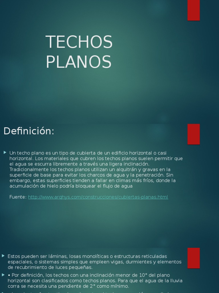 Techos planos | Techo | Ingeniería de Edificación