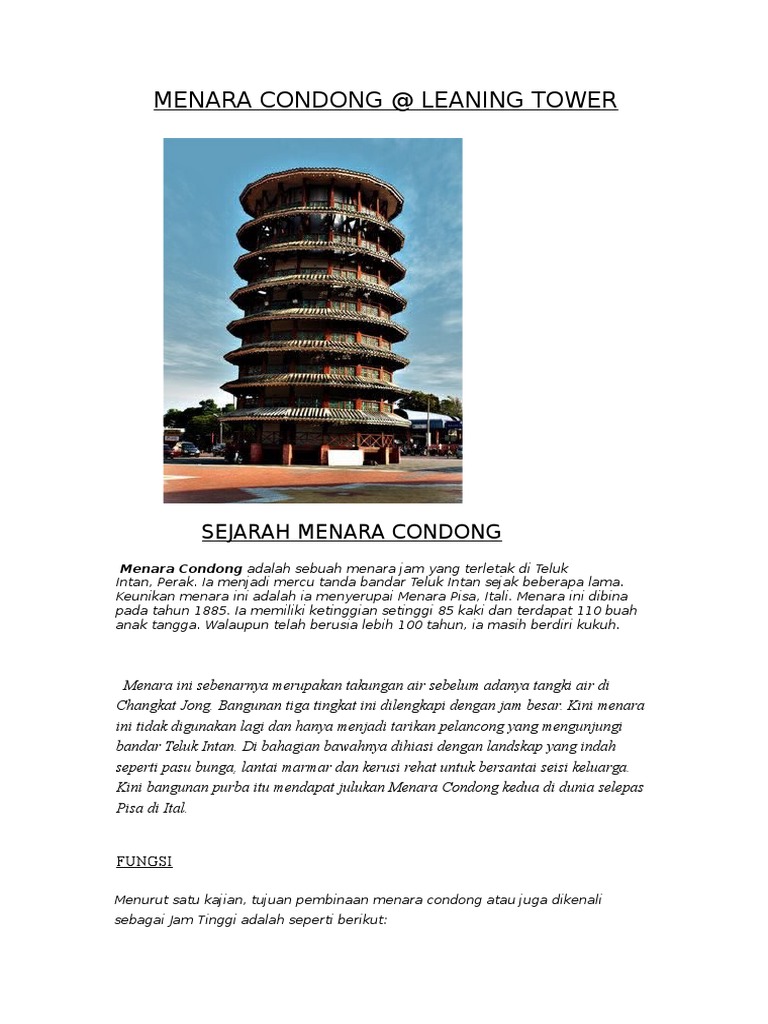 Menara Condong Teluk Intan Pdf