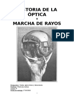Historia de La Óptica y Marcha de Rayos