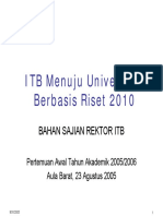 Sajian Rektor Pada Acara Temu Awal Tahun Akademik 2005-2006