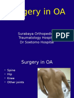 Surgery in OA: Surabaya Orthopedic N Traumatology Hospital DR Soetomo Hospital