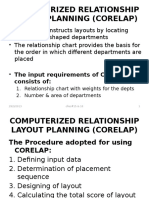 Computerized Relationship Layout Planning (Corelap) : Consists of