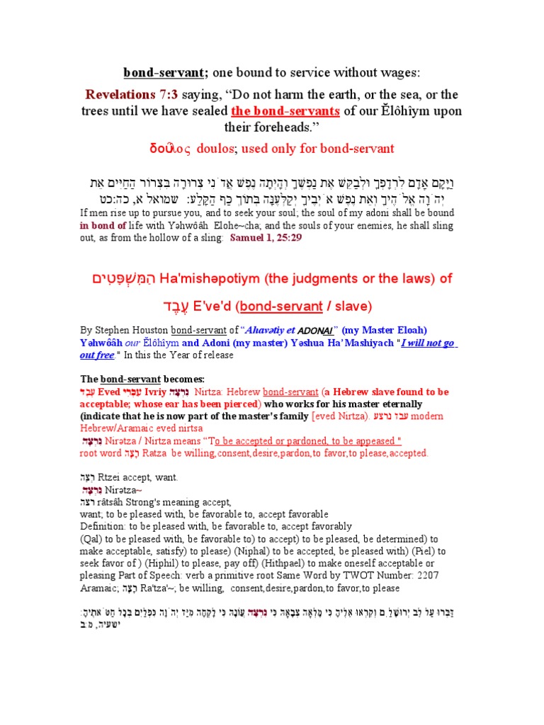 Bond Servant | PDF | Righteousness | Faith