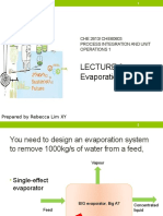 Multiple Effect Evaporator Design and Operation