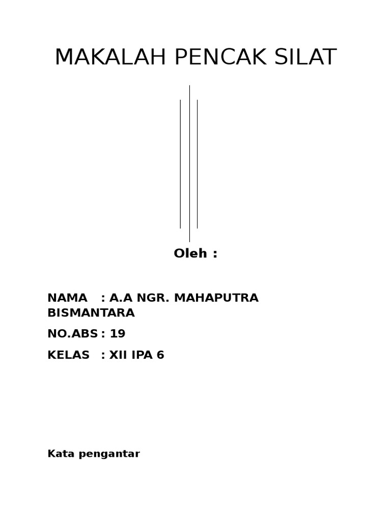 Makalah Pencak Silat