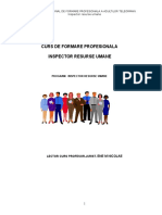 SUPORT DE CURS Inspector Resurse Umane