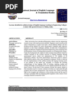 Lacunas Identified in Syllabus Design of English Language Teaching in Engineering Colleges a Study With Special Reference to Odisha, India