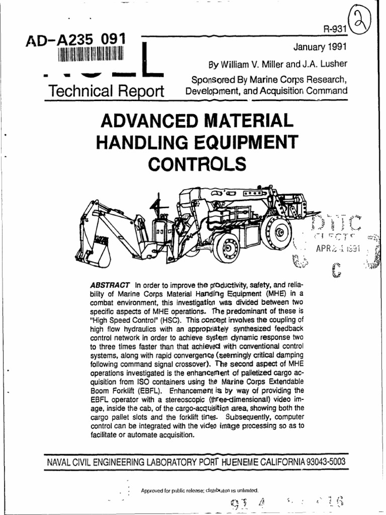 Advanced Material Handling Equipments PDF