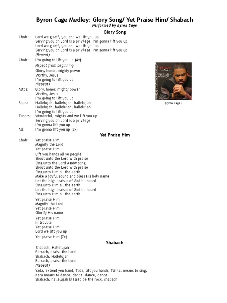 Byron Cage Medley PDF