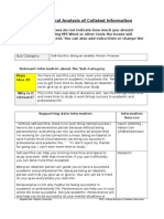 PR2 - Critical Analysis of Collated Information: Sub-Category