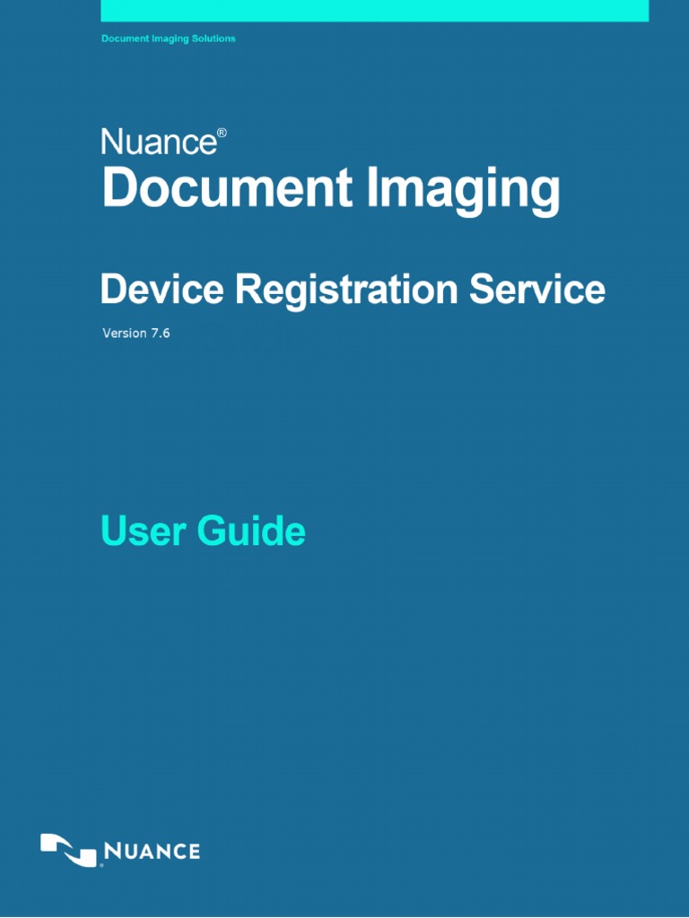 Device Registration Service Client User Guide  Server  Browser