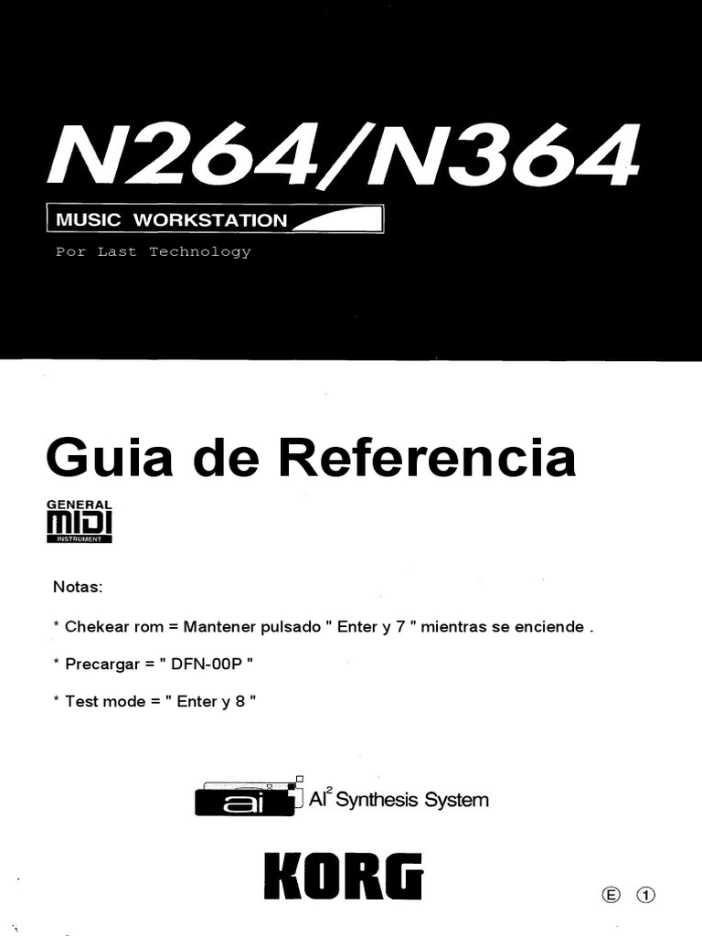 Korg N264 N364 Manual | Sintetizador | Composiciones Musicales