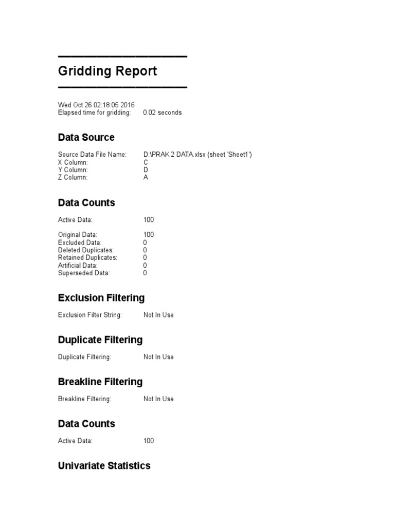 GridDataReport-PRAK 2 DATA | PDF | Mean | Median