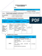 SESIÓN DE APRENDIZAJE N°2 Cuarto Bimestre Primero Sec