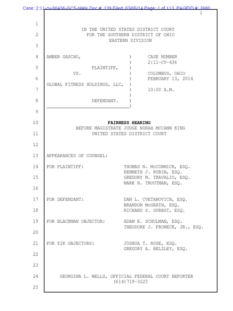 Blackman v. Gascho - 138 Hearing Transcript | PDF | Settlement ...