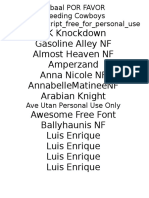 Free fonts collection doc