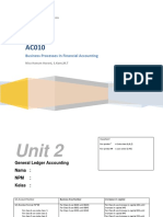 Unit 2 General Ledger Accounting Practice