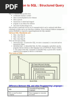 Introduction To SQL