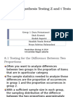 Hypothesis Testing Z and T Tests (CHAPTER 8)