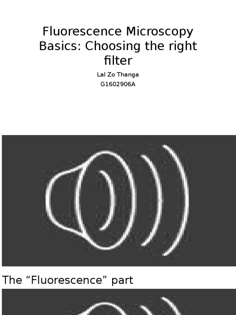 Fluorescence Microscopy Basics How To Choose The Right Filter PDF Optical Filter Fluorescence