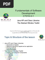 Fundamentals of Software Development CT010-3-1: Java API and Class Libraries The Abstract Window Toolkit