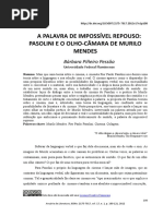 Pasolini e o Olho-câmara de Murilo