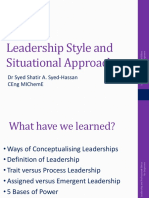 Leadership styles and situational approaches