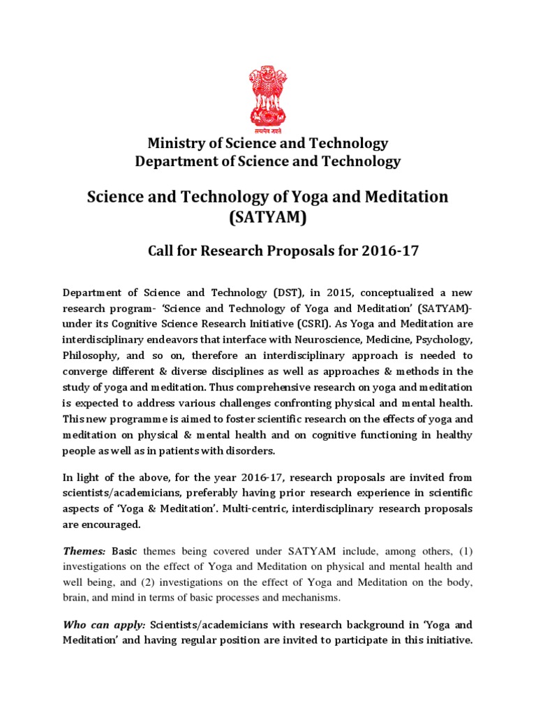dst chandigarh research proposal