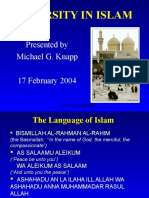 Diversity in Islam: Presented by Michael G. Knapp 17 February 2004