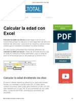 Calcular La Edad Con Excel - Excel Total