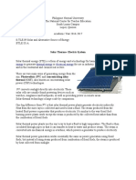 Solar Thermo-Electric System: Solar Energy Thermal Energy Electrical Energy