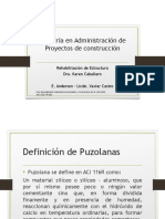 Puzolana, Rehabilitación de Obras