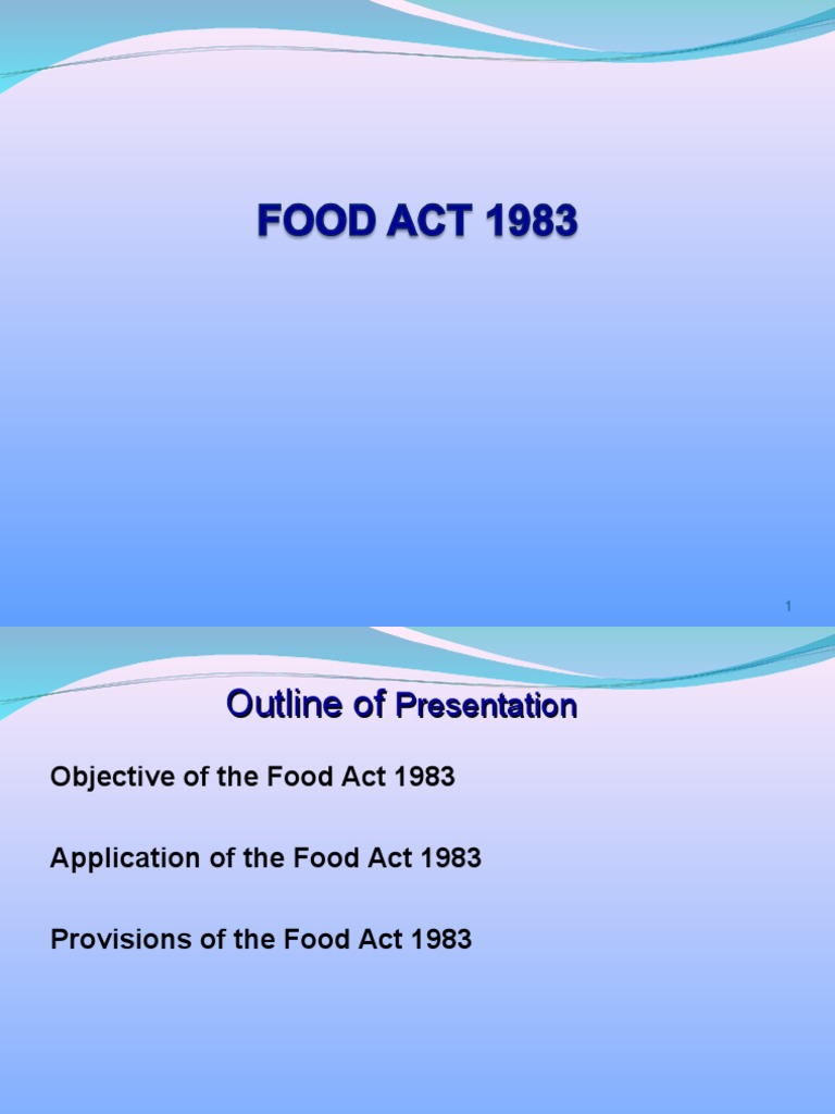 Food Act 1983 | Food Safety | Criminal Procedure In South Africa